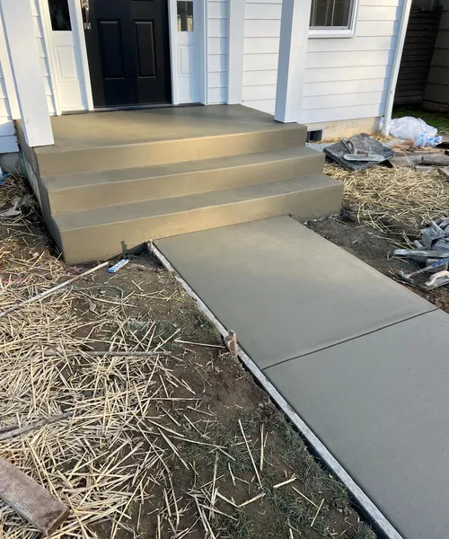 Broom Finish Entry Porch and Steps in Seattle 